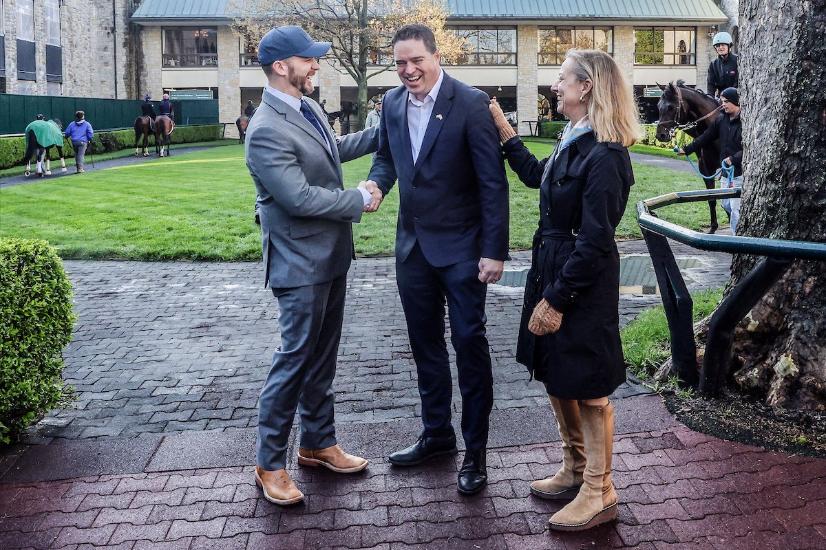 keeneland's tweet image. We're thrilled to welcome Ireland's Minister of Agriculture, @martinheydonfg, to Keeneland this morning!