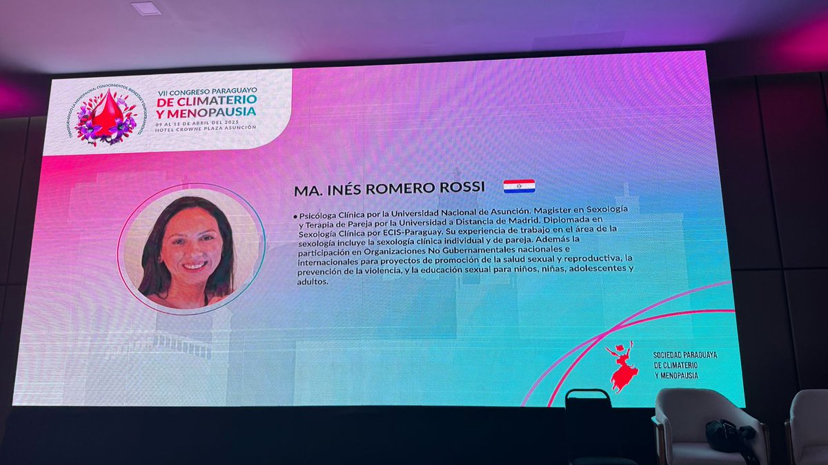 ecisweb's tweet photo. La Mag. Inés Romero, psicóloga clínica y sexóloga de ECIS, disertó  sobre "Bienestar subjetivo y objetivo de la mujer climatérica: los desafíos actuales del placer sexual". Un enfoque clave para comprender el placer femenino en esta etapa

#Sexología #Climaterio #BienestarFemenin https://t.co/LjLw03qGho