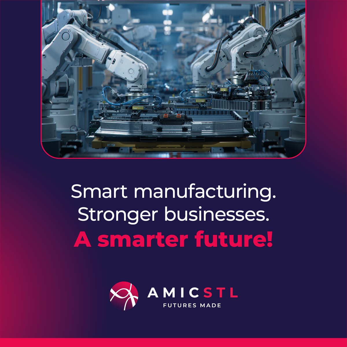 AMICSTL (@amic_stl) on Twitter photo Advanced manufacturing technologies like automation, AI, and digital production are transforming how we design, build, and scale. 
Are you ready to take the next step? Let’s build the future together.
#AMICSTL #Manufacturing #Robotics #3DPrinting #Tech Advanced manufacturing technologies like automation, AI, and digital production are transforming how we design, build, and scale. 
Are you ready to take the next step? Let’s build the future together.
#AMICSTL #Manufacturing #Robotics #3DPrinting #Tech
