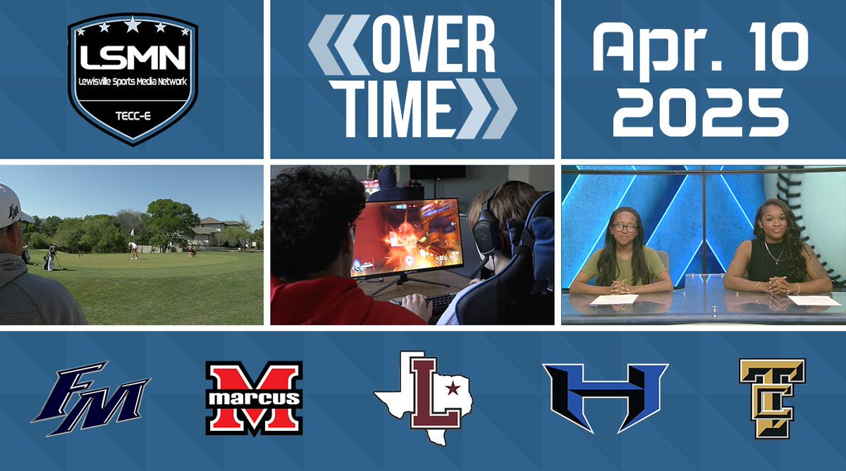 LSMN_TECC's tweet photo. Our Fifth episode of #LSMN #Overtime Season 5 is up! #LISD #LISDSports @LISDsports @LewisvilleISD @FlowerMoundHS @Marcus_HS @LewisvilleHS @Hebron_HS @TheColonyHS https://t.co/B1bFxLbvKY