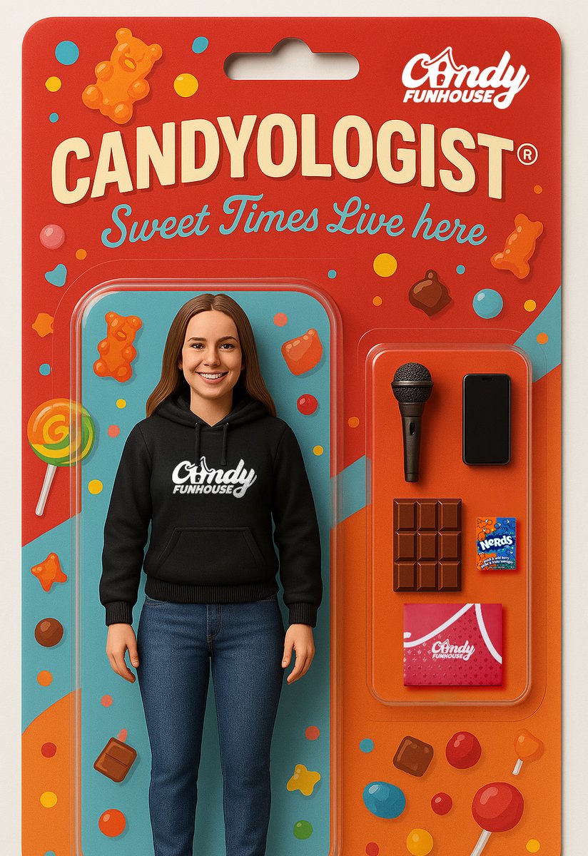 CandyFunhouseHQ's tweet photo. The Candyologist Doll has landed. Powered by candy, chocolate, snacks, and creativity! Had to hop on this trend 🤩
#aidoll #dolltrend #candyologist https://t.co/vohBZSyEkv