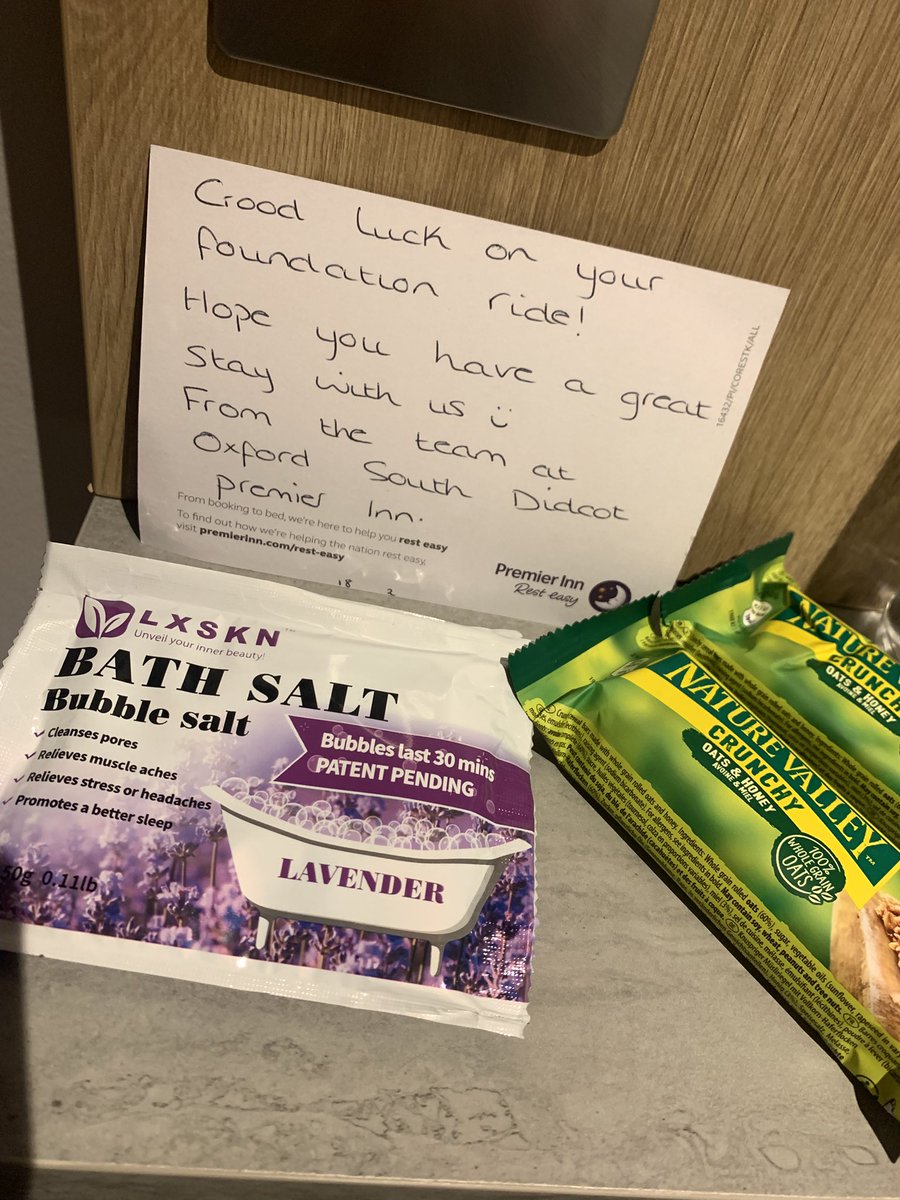 Hursty (@fmhursty) on Twitter photo Lovely touch from <a href="/premierinn/">Premier Inn</a> South Didcot to help recover after Day 1 of the Baggies Bike Ride
Night all, back on it in the morning! 😴 Lovely touch from <a href="/premierinn/">Premier Inn</a> South Didcot to help recover after Day 1 of the Baggies Bike Ride
Night all, back on it in the morning! 😴