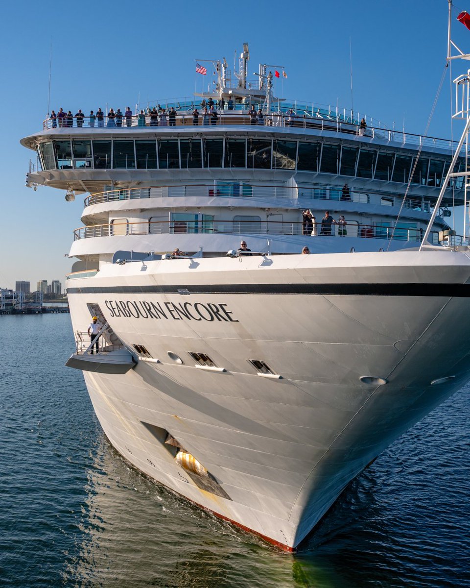SeabournCruise's tweet photo. 📍Long Beach, CA 
🗓️April 9, 2024  

Yesterday, Seabourn Encore arrived on California’s idyllic southern coast to enjoy a day along sun-kissed shores and Long Beach’s storied waterfront, before sailing on towards Central America to transit the Panama Canal. https://t.co/9VKmLJhJ8T
