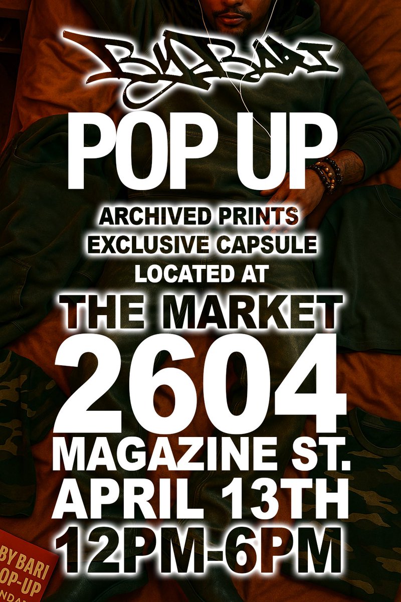 by__bari's tweet photo. 🏴‍☠️
SUNDAY
APRIL 13TH 12-6PM
2604 Magazine St. https://t.co/CAI8vR6EUC