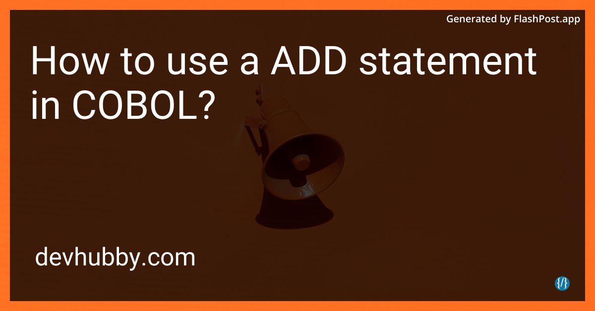 devhubbycom's tweet image. If I ADD candy to my COBOL code, will it sweeten the bugs?
Source: devhubby.com/thread/how-to-…
#LegacyCode #CodingTips #COBOLCode #CodeLearning