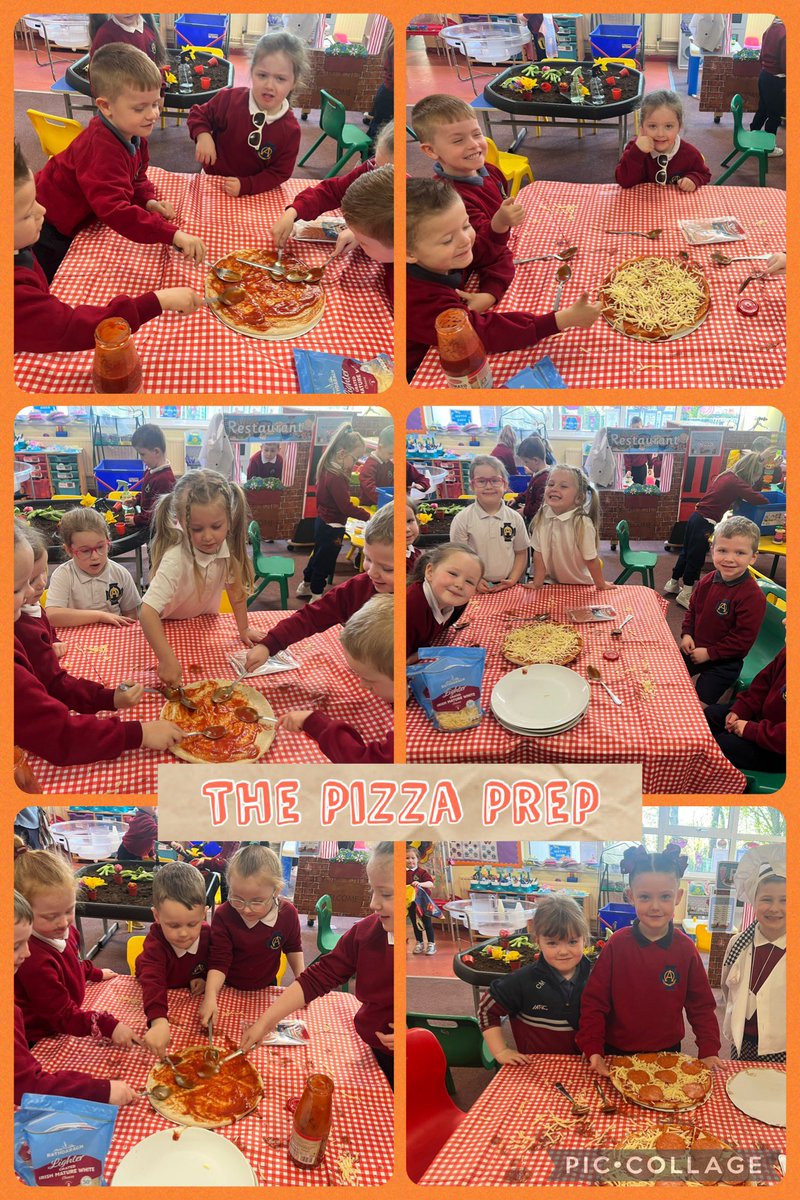 MissCollins1234's tweet photo. P1D have loved learning about different foods from around the world and discussing foods that they like and dislike. Today we had fun working as a team to make some yummy pizzas for our pizza party and invited Mr McCabe to come along for a slice! 🍕 @StOPPSBelfast https://t.co/0BbKRpa8o3