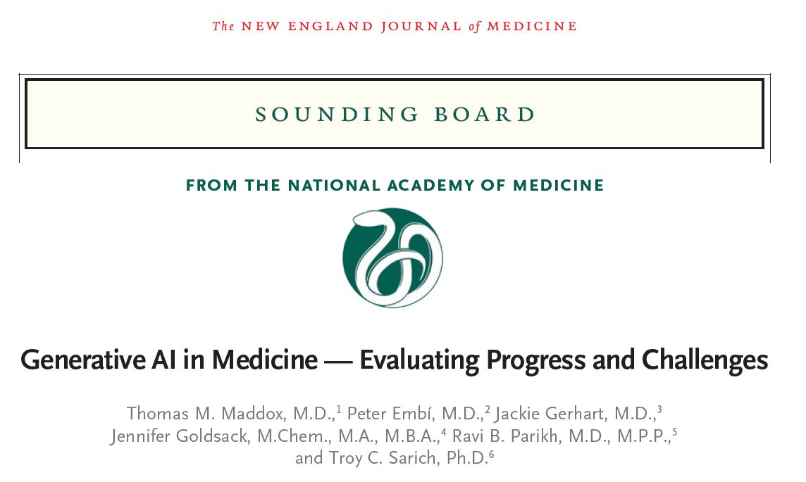 Ravi B. Parikh (@ravi_b_parikh) on Twitter photo Check out our <a href="/theNAMedicine/">National Academy of Medicine</a> Special Publication: Generative Artificial Intelligence in Health and Medicine: Opportunities and Responsibilities for Transformative Innovation, w/ concurrent <a href="/NEJM/">NEJM</a> pub. #ArtificialInteligence #GenAI
nap.nationalacademies.org/catalog/28907
nejm.org/doi/full/10.10… Check out our <a href="/theNAMedicine/">National Academy of Medicine</a> Special Publication: Generative Artificial Intelligence in Health and Medicine: Opportunities and Responsibilities for Transformative Innovation, w/ concurrent <a href="/NEJM/">NEJM</a> pub. #ArtificialInteligence #GenAI
nap.nationalacademies.org/catalog/28907
nejm.org/doi/full/10.10…