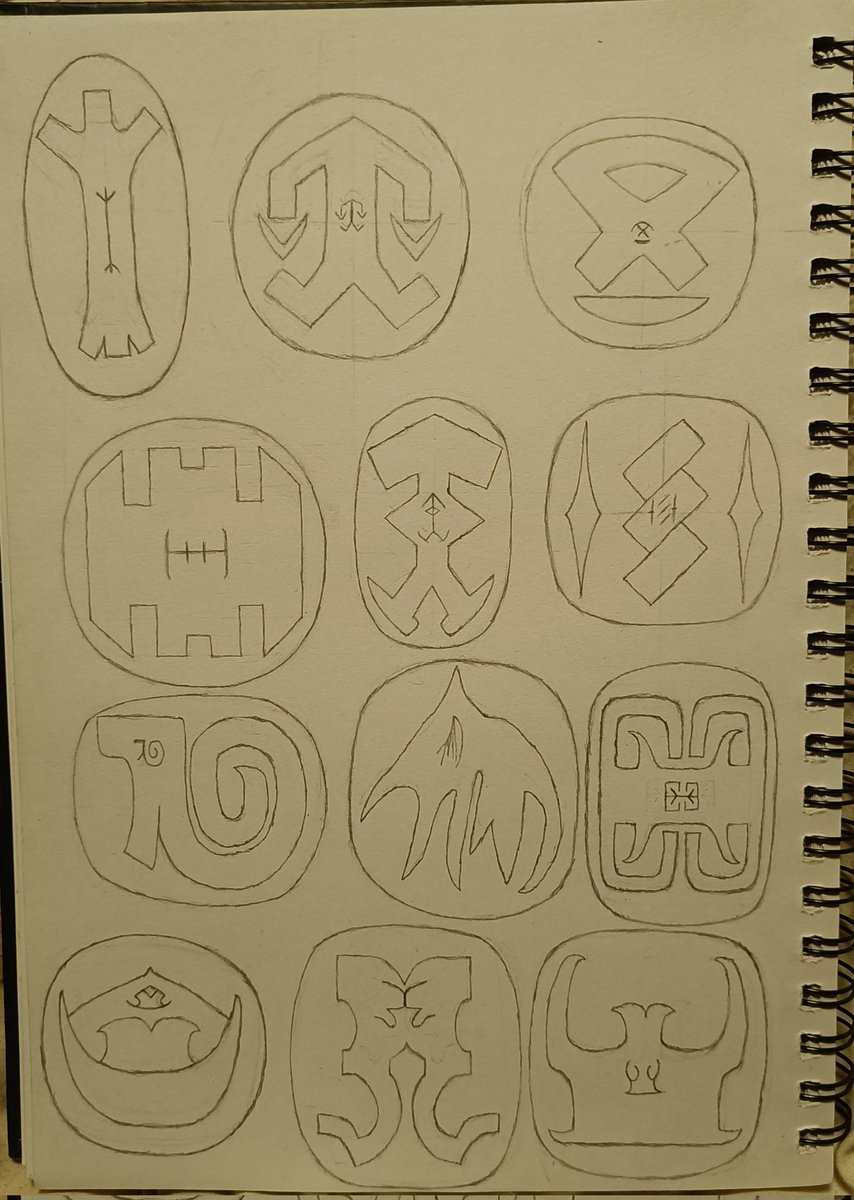 TCDrawing's tweet image. 12 symbols/sigils
