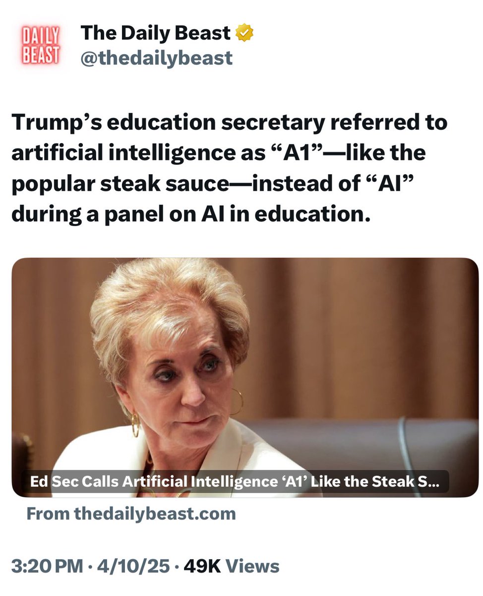 Welcome to the meritocracy <a href="/Linda_McMahon/">Linda McMahon</a>