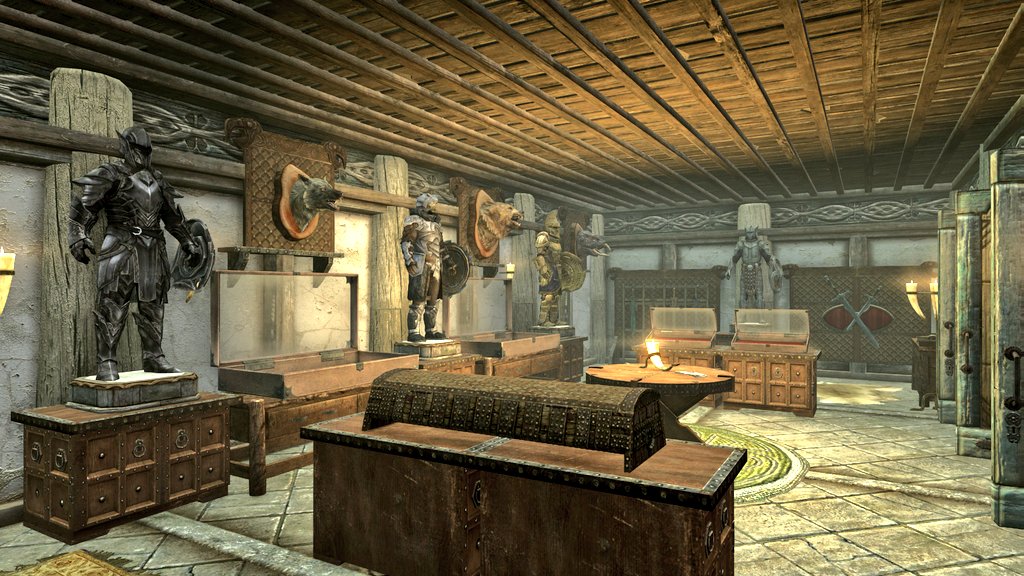 PauloNunesBR_'s tweet photo. Acho muito bacana essa mecânica de construção de casas no Skyrim: Hearthfire. Além de muito útil pra organizar os itens (sim, sou Zé Lootinho demais 😅), as salas de armaduras e troféus ficam estilosas demais...e agora até aquário dá pra colocar. 👌
#Skyrim #Heartfire #XboxShare