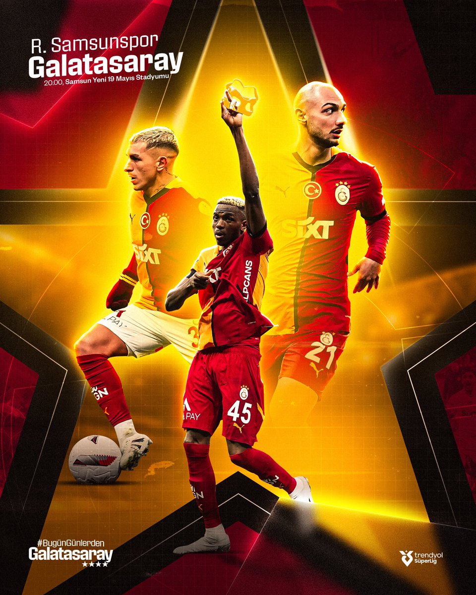#BugünGünlerdenGALATASARAY 💪

🏆 Trendyol Süper Lig 2024-2025 Şamil Ekinci Sezonu
🗓️ 31. Hafta
⚽ R. Samsunspor
📆 11.04.2025
⏰ 20.00
🏟️ Samsun Yeni 19 Mayıs Stadı
📲 #SAMvGS