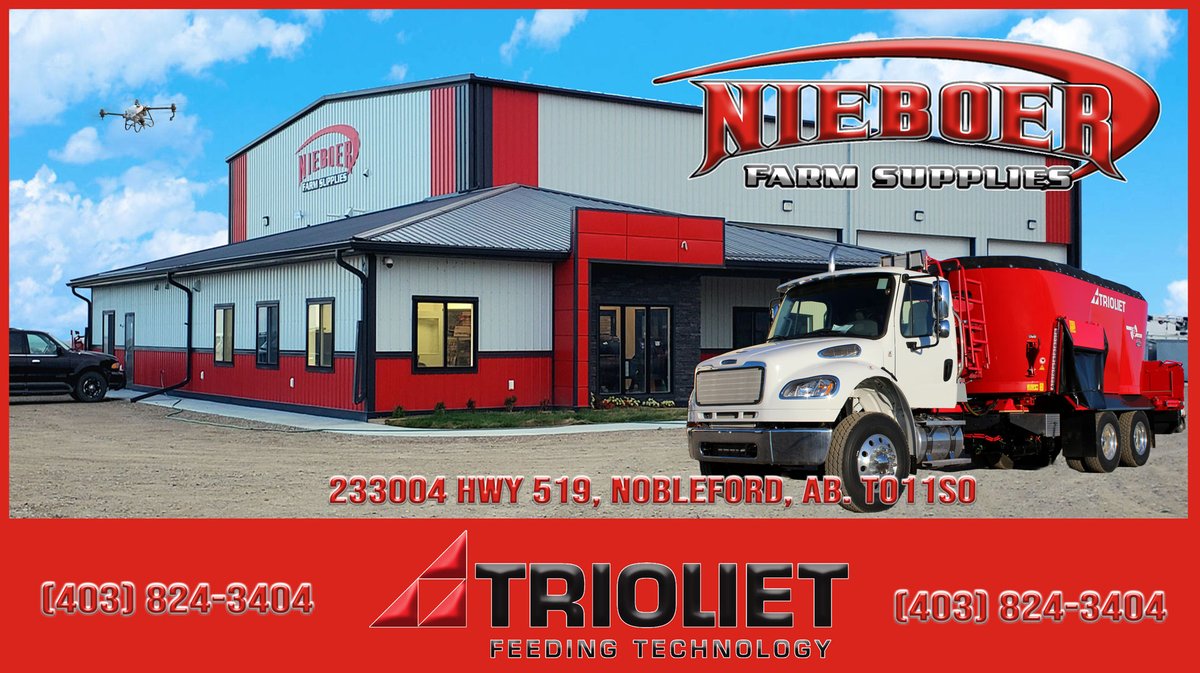 🚜🐄 Nieboer Farm Supplies = your local Trioliet dealer! 🎉
Feeding gear that keeps your herd happy &amp; healthy! 🐂❤️
Stop by &amp; let's talk feed! 🌽🥕
#Trioliet #FarmLife #NieboerSupplies