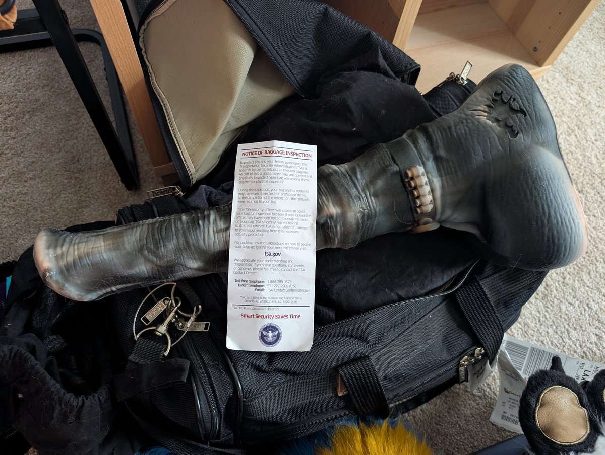 ManedStripes's tweet photo. lol my horse dildo got TSA'd 😂 https://t.co/aIktCsxx4S