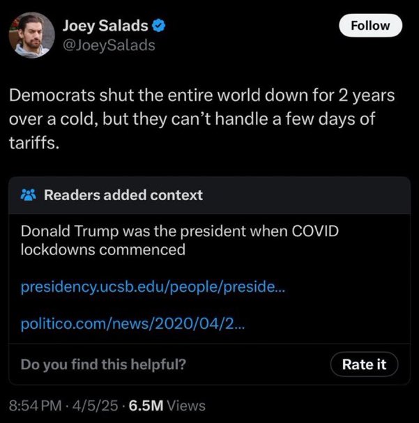 Community Notes make MAGAs look dumb every single day. 🤣