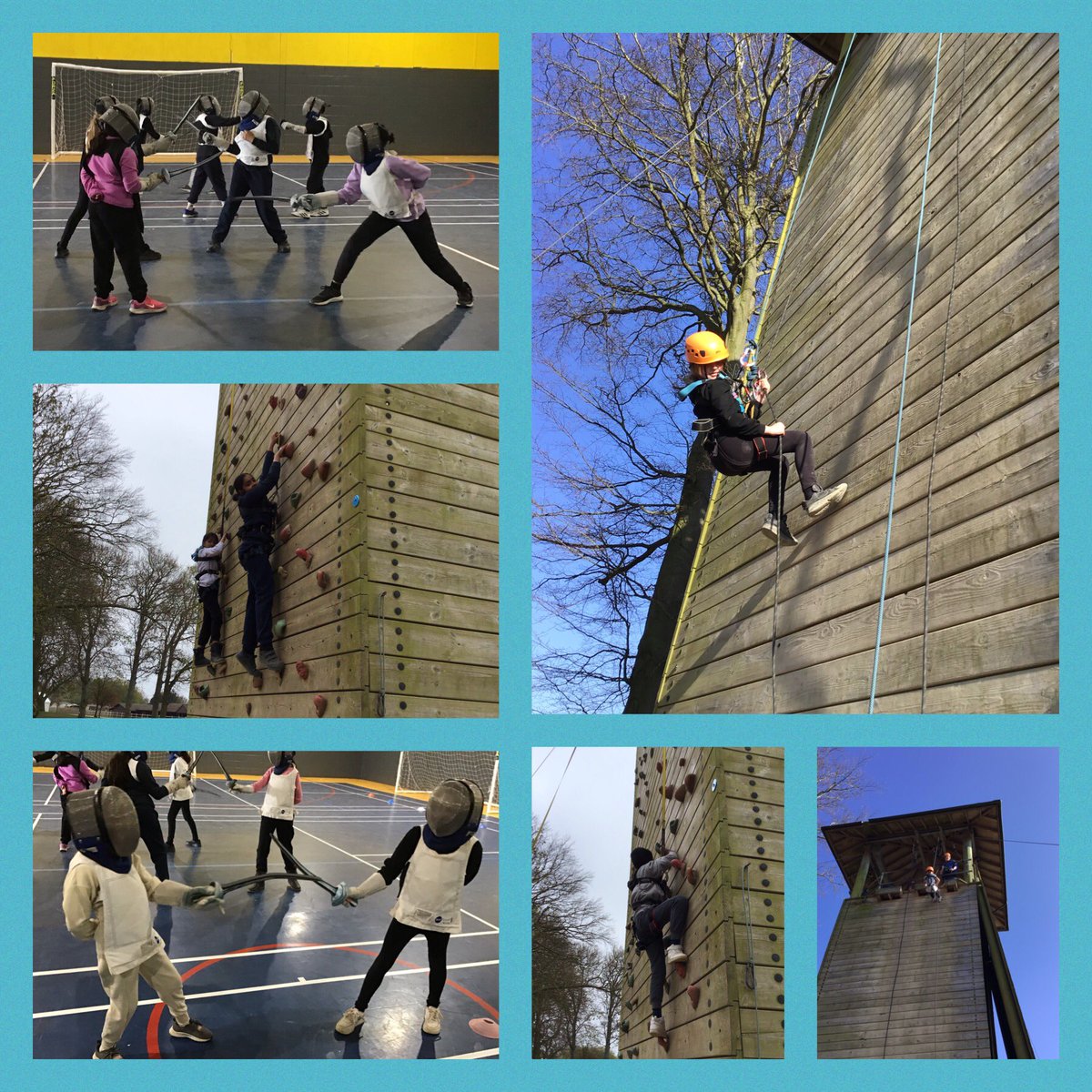 Group 1 have had a wonderful day abseiling, climbing, fencing and becoming eco warriors!