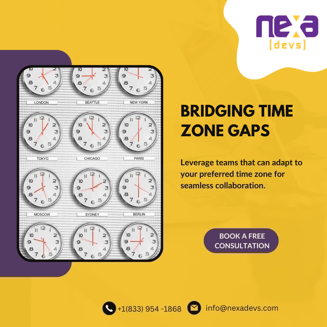 NexaDevs's tweet image. Tired of late-night calls and emails with your in-house development team? 🥱 Nexa Devs offers remote teams in your time zone, so you can collaborate effectively without sacrificing sleep. 😴
#timezonechallenges #remoteteams #globalworkforce #effectivecollaboration