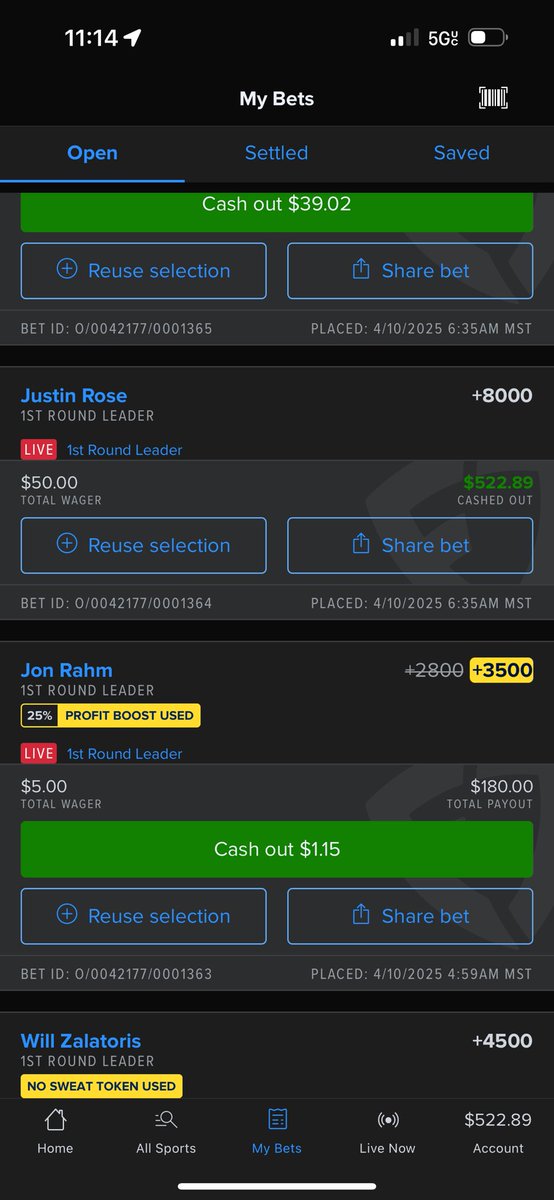 I really took a $3,500 swing because I didn’t trust Justin Rose with $50… hate myself