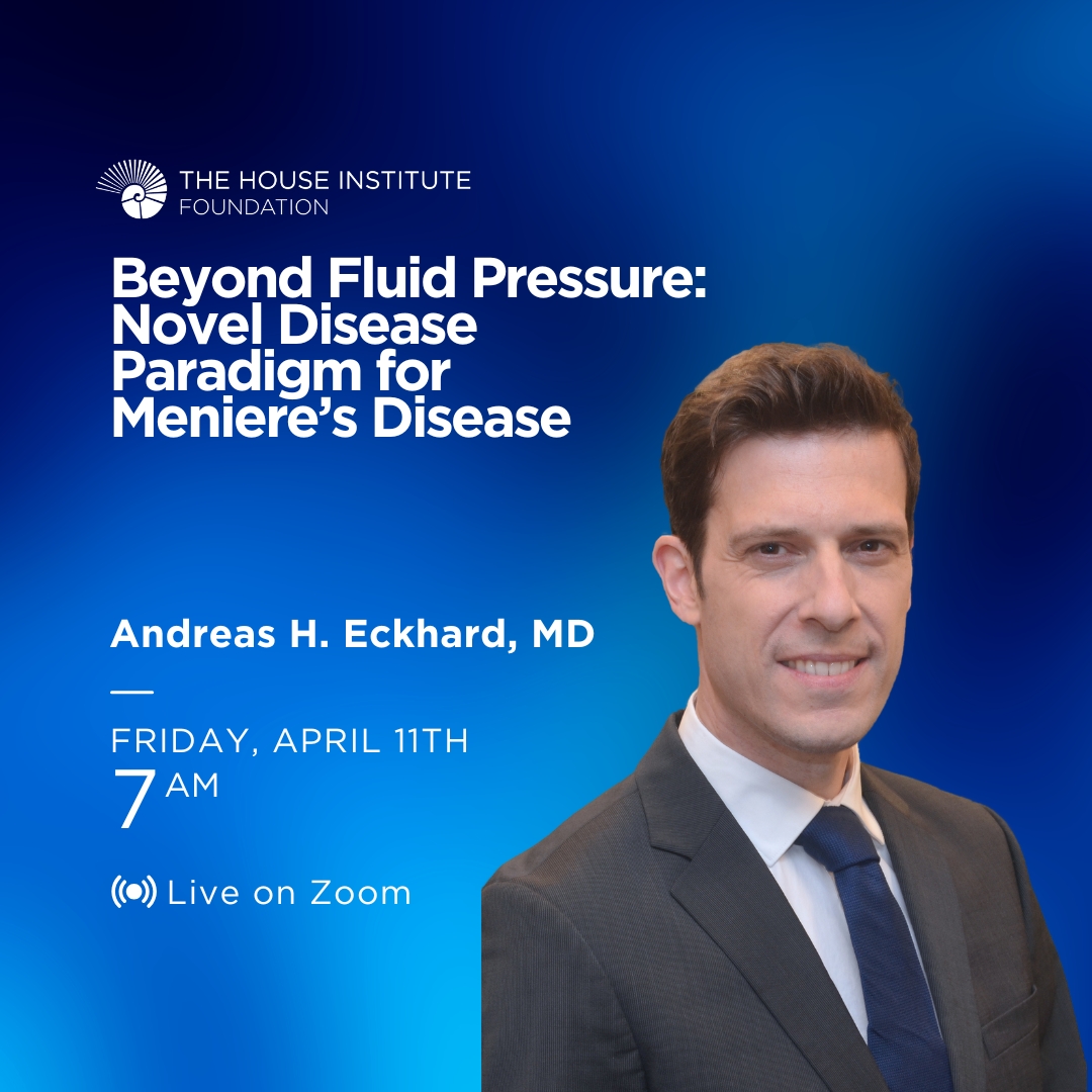 Join us tomorrow, 04/11/2025, for a Grand Rounds presentation with Andreas H. Eckhard, MD, from Harvard Medical School.

 Topic: Beyond Fluid Pressure: A Novel Disease Paradigm for Ménière’s Disease

 Click the link in the bio to join us live on Zoom. We’ll see you there!