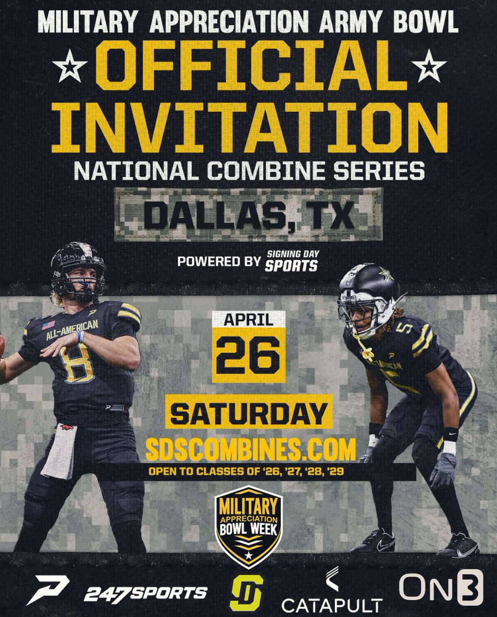 Collin Kilgore (@c_kilgore54) on Twitter photo Thank you <a href="/JJKilgore_SDS/">JJ Kilgore</a> <a href="/USArmyBowl/">Military Appreciation Bowl Week</a> for the invite to compete!
<a href="/GregJohnston67/">Coach Greg Johnston</a> <a href="/CoachMacsOLine/">Coach Mac's Linemen Academy</a> <a href="/TCAAddisonFB/">TCA Trojan Football</a> <a href="/TreyHaverty/">Trey Haverty</a> <a href="/HC_Hayes/">Steve Hayes</a> <a href="/score4you/">Score Athletics</a> Thank you <a href="/JJKilgore_SDS/">JJ Kilgore</a> <a href="/USArmyBowl/">Military Appreciation Bowl Week</a> for the invite to compete!
<a href="/GregJohnston67/">Coach Greg Johnston</a> <a href="/CoachMacsOLine/">Coach Mac's Linemen Academy</a> <a href="/TCAAddisonFB/">TCA Trojan Football</a> <a href="/TreyHaverty/">Trey Haverty</a> <a href="/HC_Hayes/">Steve Hayes</a> <a href="/score4you/">Score Athletics</a>
