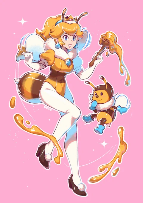 QUEEN BEEI was feeling springy and wanted to draw our girly as a bee (again) 