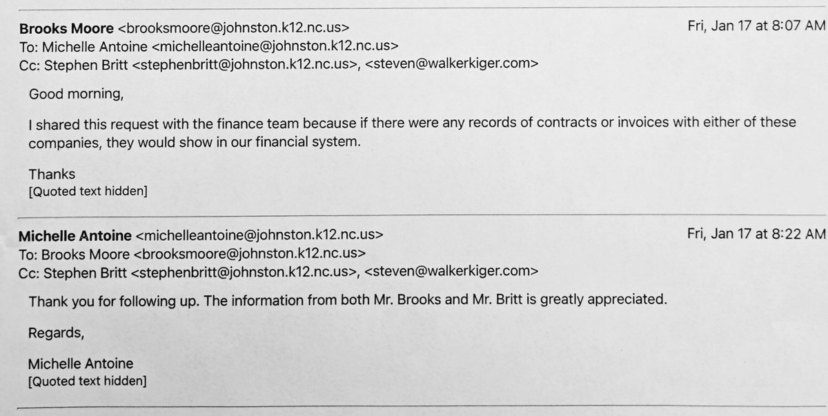 A year &amp; $10,000 tax dollars, where's the investigation report for alleged <a href="/JCPS_NC/">Johnston County Public Schools</a>  contracts w/my businesses?

Board Chair Andrews delays report because NOTHING exists. Record requests going back 10yrs show

NO contracts 
NO payments 
NO invoices

<a href="/nckhui/">Keung Hui</a> <a href="/ncgop/">NCGOP</a> <a href="/JoCoGOP/">JoCo Republicans</a> <a href="/WRAL/">WRAL NEWS in NC</a>