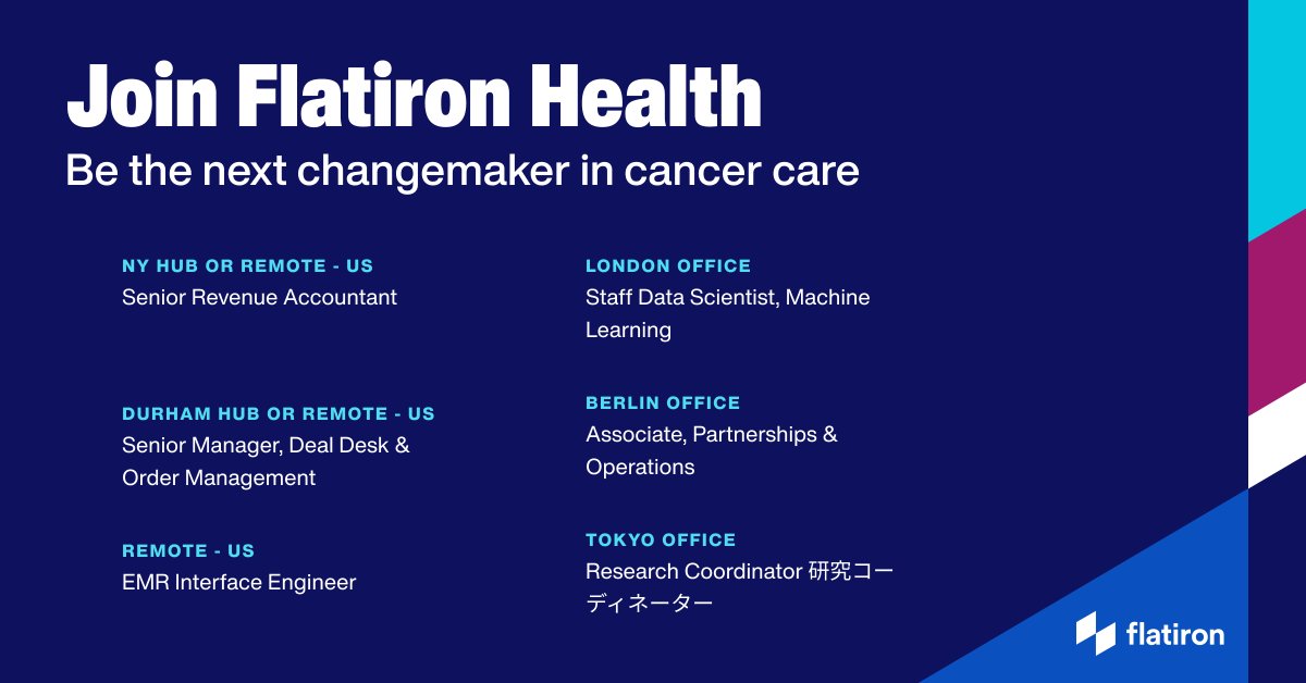 At Flatiron Health we aim to drive change in the world of cancer care and research. Apply today to be a part of our community of Changemakers. spkl.io/6010faYWj