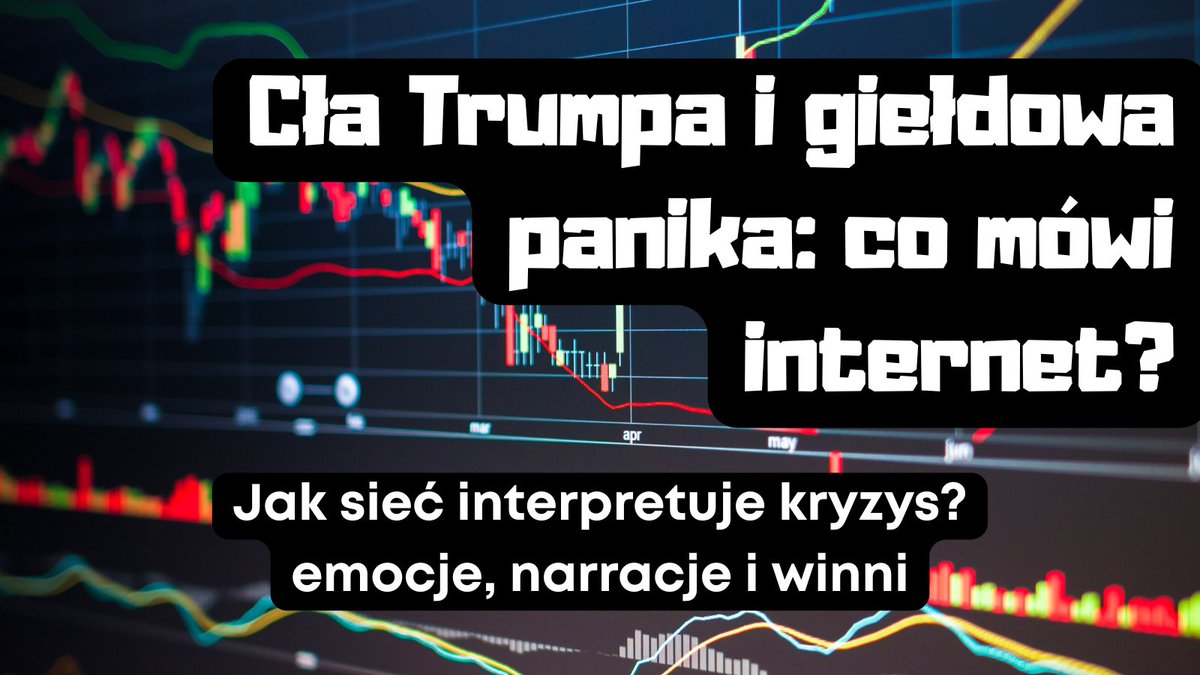 Polityka_wSieci's tweet photo. Cła Trumpa i giełdowa panika: co mówi internet?  Jak sieć interpretuje kryzys – emocje, narracje i winni

Feedy pękają w szwach, wykresy lecą jak stories po 24 godzinach – a wszystko przez Trumpa i jego celną ofensywę. Od Wall Street po TikToka: panika, memy, spiskowe analizy i ci, co zawsze „wiedzieli”. Facebook płacze nad portfelami, X szuka winnych, a LinkedIn próbuje udawać, że nic się nie dzieje. W komentarzach wojna domowa – złoto kontra BTC #BTC , shorty kontra HODL, strach kontra FOMO. Każdy zna się na makroekonomii, dopóki nie zajrzy na swoje konto maklerskie. Najwięksi już skupują, mali refreshują apki inwestycyjne co 10 minut. GPW @GPW_WSExchange ? Dostała rykoszetem, chociaż nikt jej nawet nie tagował. Algorytmy karmią się emocjami, a emocje lecą w górę, podczas gdy rynek spada w dół. Czy to już recesja, czy tylko kolejny viralowy kryzys? Internet jeszcze nie zdecydował – ale treści ma na tydzień do przodu.

🔗 Pełna analiza: https://t.co/iKqMNCiRGO