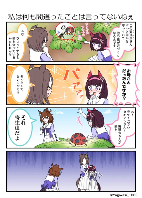 #ウマ娘 #ニシノフラワー #エアグルーヴ #アグネスタキオン 
幼少期のトラウマ 