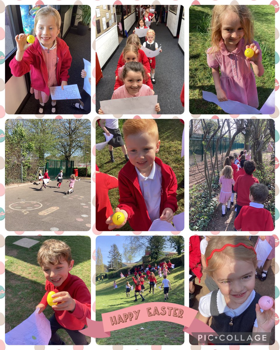 PPSMrsRose's tweet photo. We had the best time using our maps to navigate around school on our Easter egg hunt! We managed to solve the clues, find the eggs and put all the letters together to find out the secret words! We were thrilled to win a chocolate treat for completing the trail🐣🔍 Diolch Y6 👏 https://t.co/Eua377Mlrj