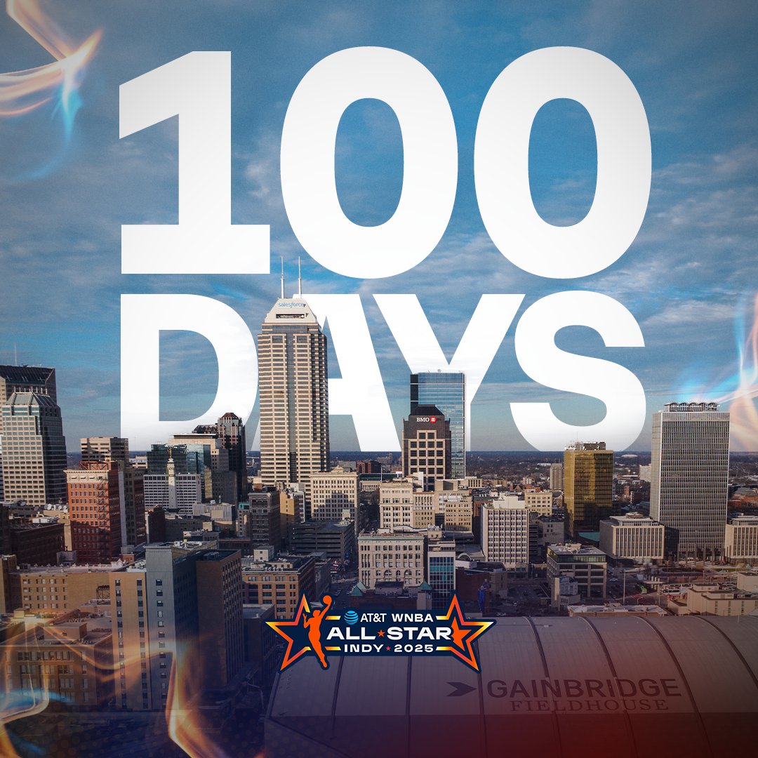The countdown is ON! Just 100 days until the WNBA All-Star 2025 takes over. 🏀
Whether you're flying in or flying out, we're ready to welcome fans from all over at IND.
 #WNBAAllStar #INDairport