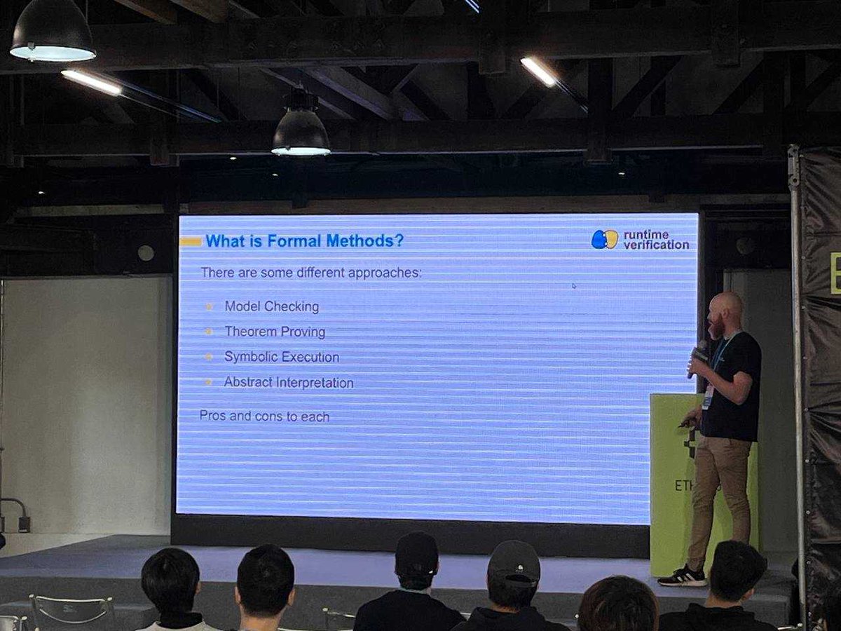Runtime Vеrification (@rv_inc) on Twitter photo 🇹🇼 Some pics from last week at <a href="/EthTaipei/">ETHTaipei 🇹🇼 April 1st-2nd 2025</a>, where Daniel presented about how devs can get started with formal verification using open-source tooling to detect vulnerabilities in their code. 🇹🇼 Some pics from last week at <a href="/EthTaipei/">ETHTaipei 🇹🇼 April 1st-2nd 2025</a>, where Daniel presented about how devs can get started with formal verification using open-source tooling to detect vulnerabilities in their code.