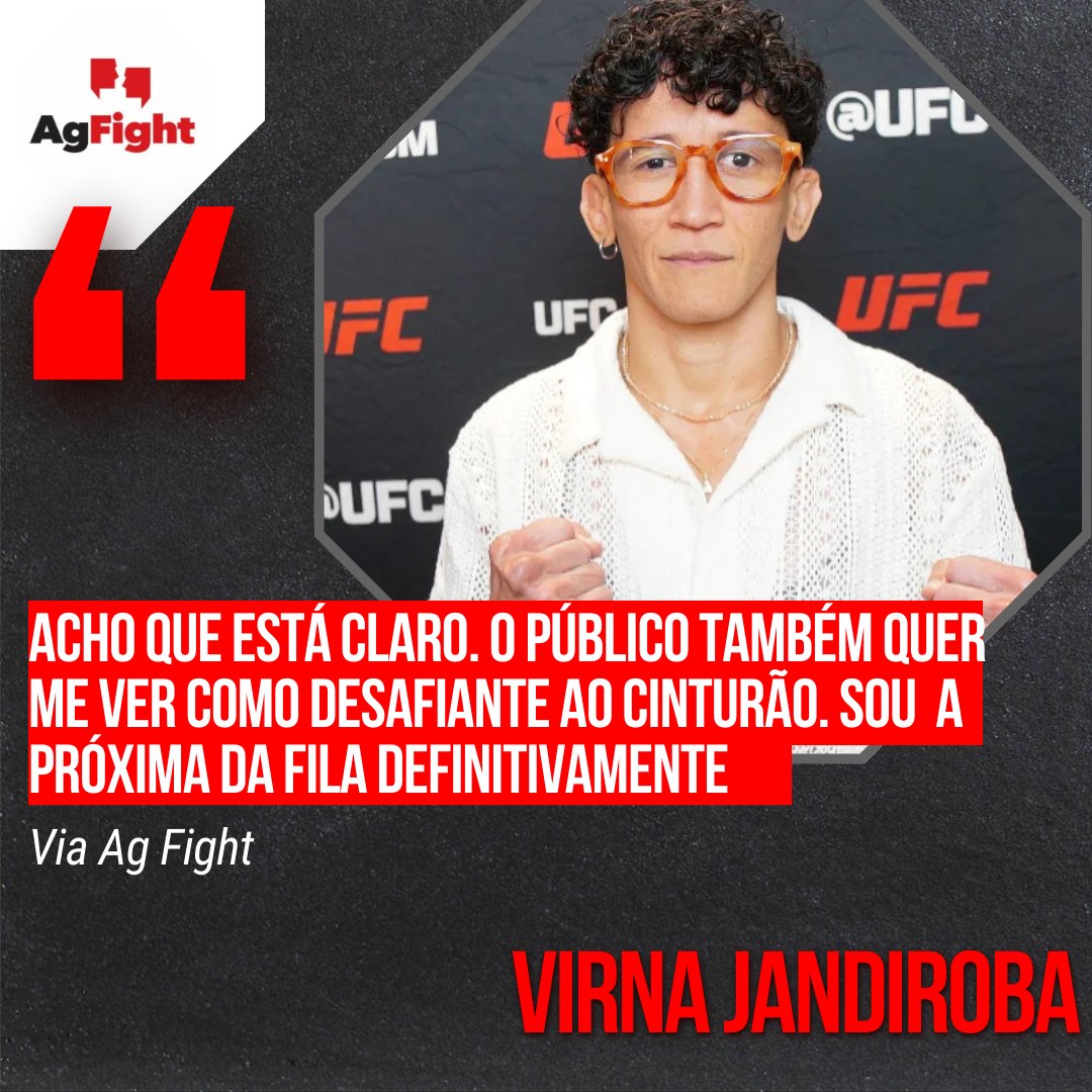 AgFight's tweet photo. PRÓXIMA DA FILA!

Neste sábado (12), @VirnaJandiroba tem um duelo crucial pela frente. Diante da número 1 do mundo Yan Xiaonan, a brasileira pode carimbar seu posto como próxima desafiante ao título em caso de vitória. Voa, Carcará!

#Virna #UFC314 #TitleShot #PesoPalha https://t.co/kzTSFPoEDd