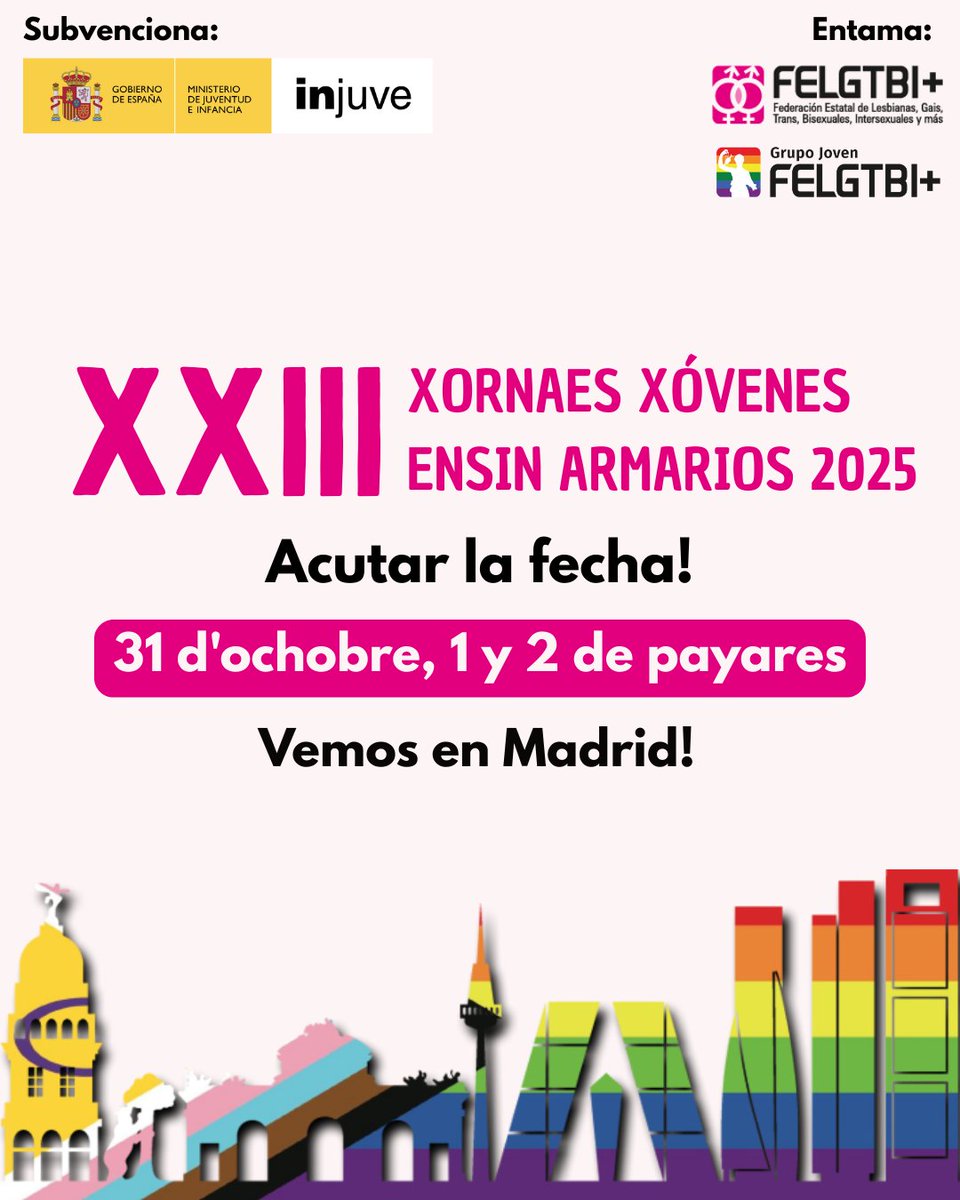 ✨Se vienen cositas✨, ¡luego no digais que no hemos avisado! 🏳️‍🌈🏳️‍⚧️

✨Gauzatxoak etortzen dira✨, gero ez esan abisatu ez dugunik! 🏳️‍🌈🏳️‍⚧️

✨Viénense cosines✨, depués non digais que nun avisemos! 🏳️‍🌈🏳️‍⚧️