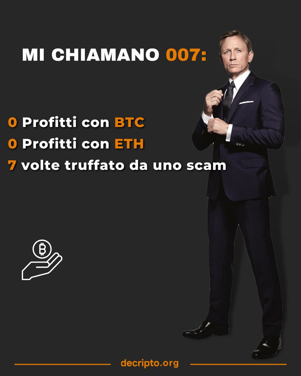 Decripto_org's tweet image. Il profilo tipico di chi non ci segue🥲
Il primo passo per fare soldi è NON PERDERLI‼️

#decripto #decripto_org #crypto #scam