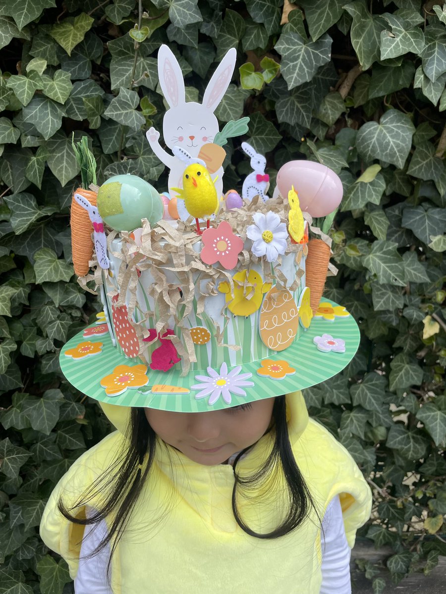 SJTDPrimary's tweet photo. A huge well done to the winners of this year’s Easter Bonnet Parade and to everyone who took part. 👏 
The competition was fierce as we have so many creative children (and parents!) Thank you for your efforts. 😍
Swipe to see the best bonnets! 1/2 https://t.co/cC1dkxg8Sn