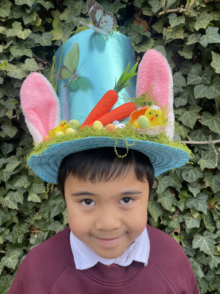 SJTDPrimary's tweet photo. A huge well done to the winners of this year’s Easter Bonnet Parade and to everyone who took part. 👏 
The competition was fierce as we have so many creative children (and parents!) Thank you for your efforts. 😍
Swipe to see the best bonnets! 2/2 https://t.co/r4qlZK9lPl
