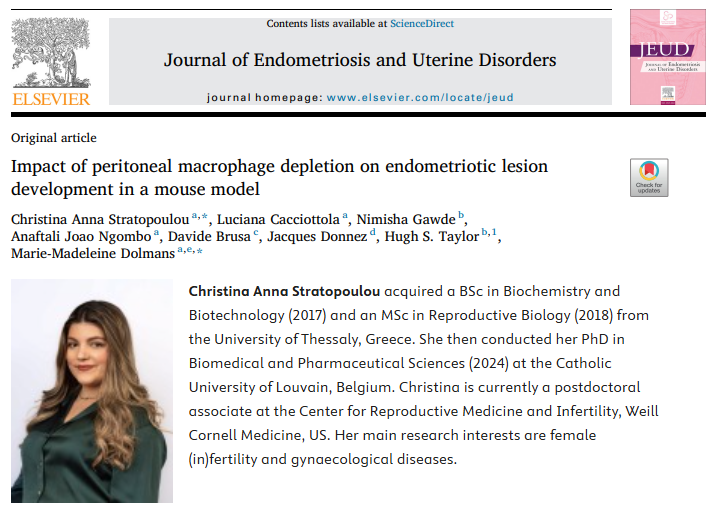 PaolaVigano3's tweet photo. Spotlight on the young authors of #Journal of Endometriosis and Uterine Disorders #JEUD @Official_SEUD @ObGynAdvance https://t.co/1PufV5is49
