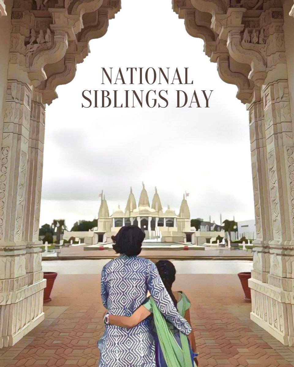 Celebrating the bond that shapes us, supports us, and challenges us to be better every day. Happy National Siblings Day! Tag your sibling and share a moment that defines your relationship. #NationalSiblingsDay #SiblingBond #Family #BAPS #BAPSHouston