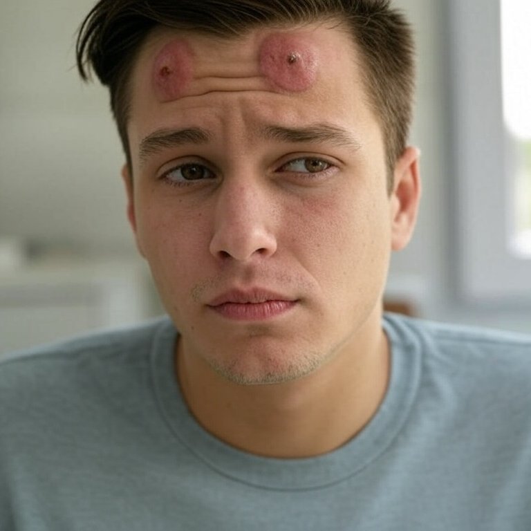 I hate this life... woke up this morning with forehead boobs