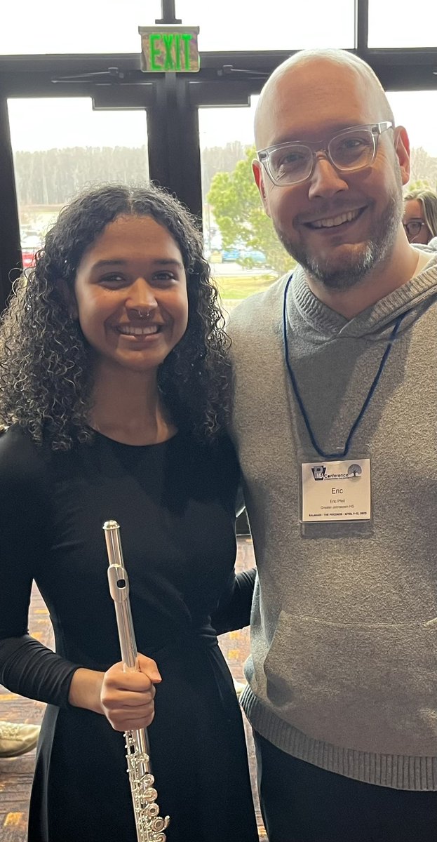 GJSDMusic's tweet photo. GJSD Alumna Shayann Hill doing great things at SRU!  Congratulations on your performance at the PMEA conference with Wanderlust 🪈 @GJSDnews https://t.co/aiFljrA6tc