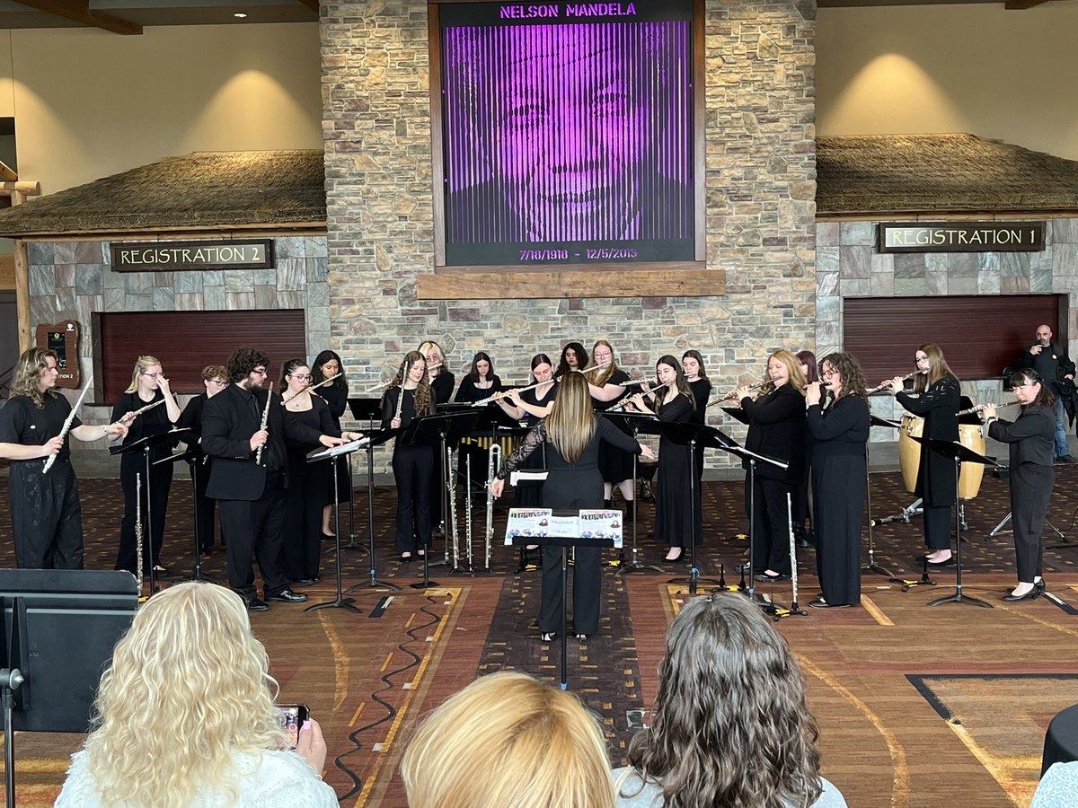 GJSDMusic's tweet photo. GJSD Alumna Shayann Hill doing great things at SRU!  Congratulations on your performance at the PMEA conference with Wanderlust 🪈 @GJSDnews https://t.co/aiFljrA6tc