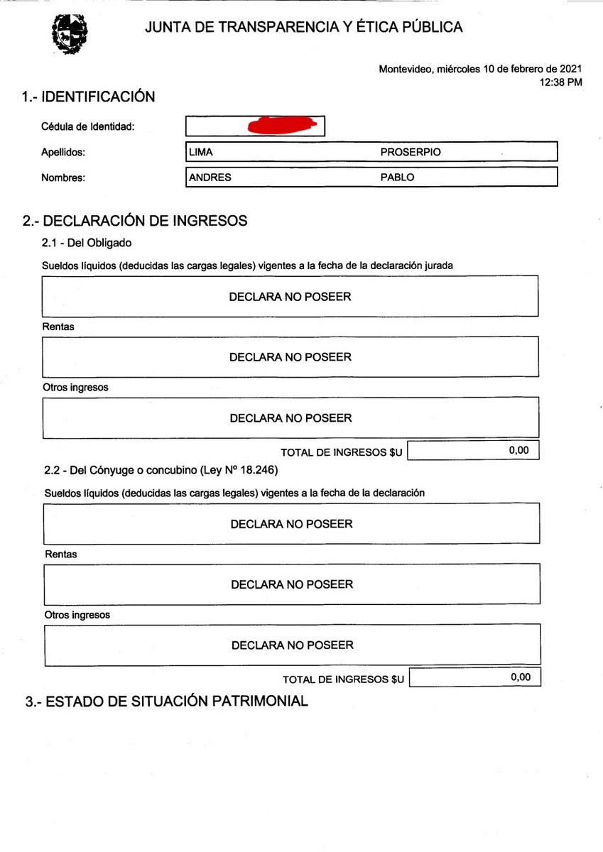 FacundoEsteche_'s tweet photo. 💣 ¿Y ESTO? 

✔️ Andrés Lima, el Intendente de Salto, que gobierna hace 10 años el departamento, declaró en el 2021 ante la JUTEP que no tiene ingresos mensuales... aunque en realidad tiene el sueldo MÁS ALTO DEL URUGUAY.

✔️Nervios en algún comando de campaña por encuestas. https://t.co/btoSb3lT7O