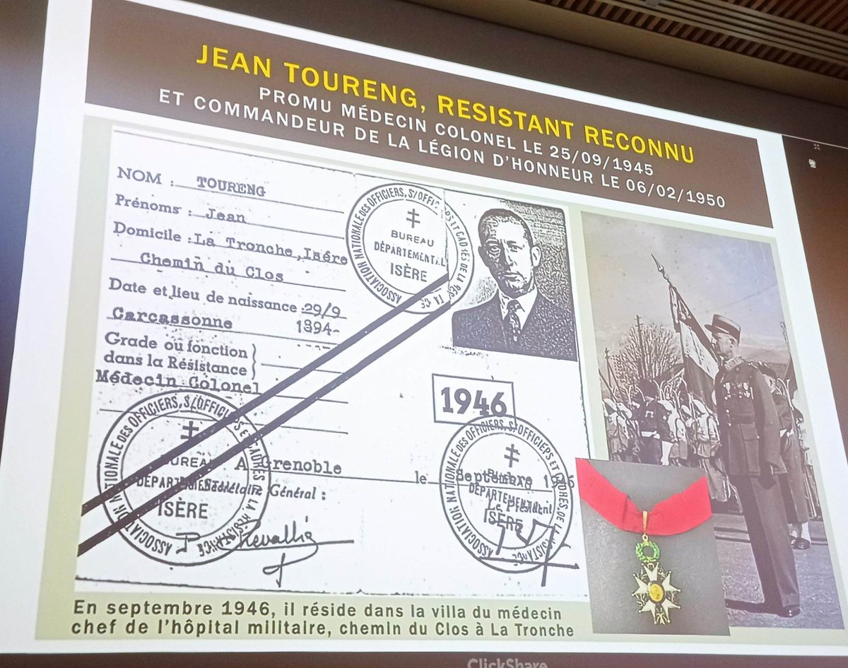 addict38's tweet photo. Passionnante conférence donnée par Dominique Vidal Président #SMLH38 sur le Médecin Colonel Jean Toureng qui dirigea l'hôpital militaire de La Tronche, qui deviendra #CHA puis #CRSSA et #IRBA @santearmees @27bim @SSA_EVDG @JPBARBIERISERE https://t.co/Q861qmvjve