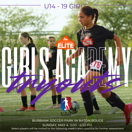 LAEliteSoccer's tweet photo. LESS THAN 1 MONTH UNTIL GIRLS ACADEMY TRYOUTS 

Calling all driven, competitive U14-U19 girls ready to take their game to the next level. This is your shot.
📅Sunday, May 4th
📍Our Lady of the Lake Fields @ Burbank Soccer Park
⚽️U14–U19 girls
🔗Register: https://t.co/9nDN8ayZZK https://t.co/Ea51lbLClq