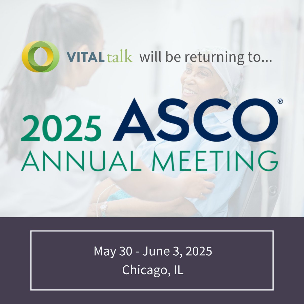 We are returning to #ASCO2025 to continue our mission of empowering meaningful conversations in cancer care. Join us at our booth to connect with our team and learn about new insights, innovations, and programs that are shaping the future of healthcare communication.#ASCOAdvocacy