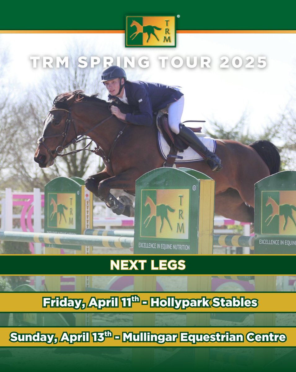 𝐓𝐡𝐢𝐬 𝐖𝐞𝐞𝐤, 𝐓𝐡𝐞 𝐓𝐑𝐌 𝐒𝐩𝐫𝐢𝐧𝐠 𝐓𝐨𝐮𝐫 𝐆𝐨𝐞𝐬 𝐓𝐨 ➡️

Hollypark Stables &amp; Mullingar Equestrian Centre  🐴

See you there! 👋

#trm #springtour #grandprix #showjumping