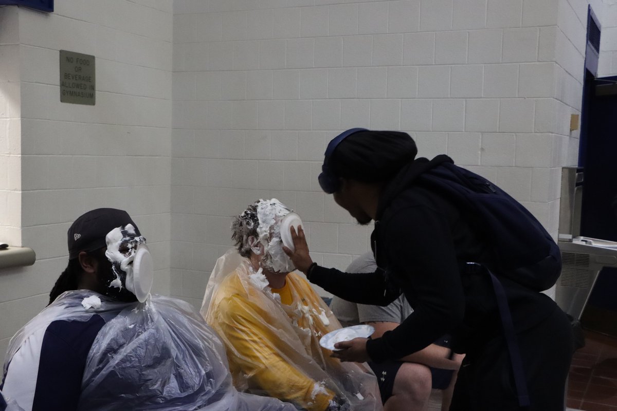 A couple shots from our pie a coach event today as part of D3 Week, with proceeds benefiting the Special Olympics!