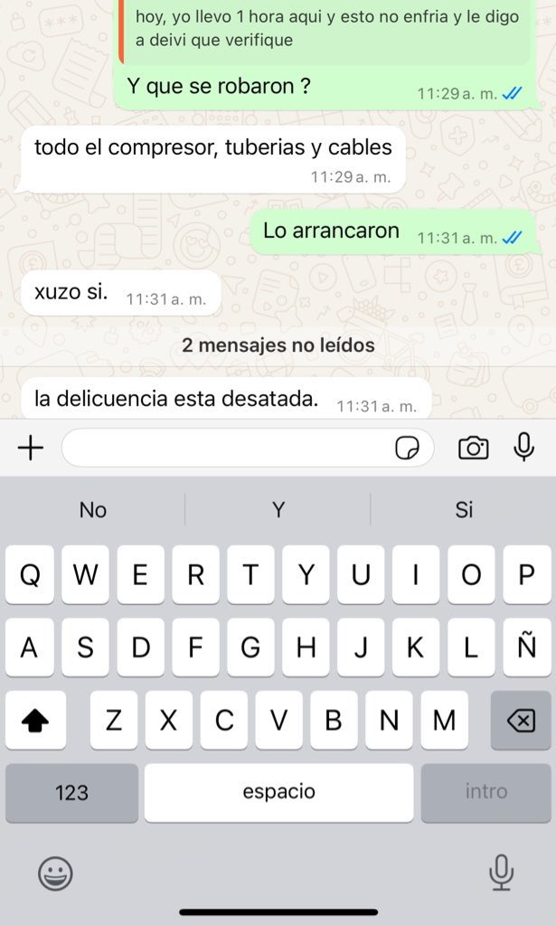 Me acaban de informar que se robaron el compresor del Aire Acondicionado en el Lava Auto, estoy harto <a href="/JoseRaulMulino/">José Raúl Mulino</a> dónde está el Chen Chen, entre + Desempleo es igual a + Delincuencia.