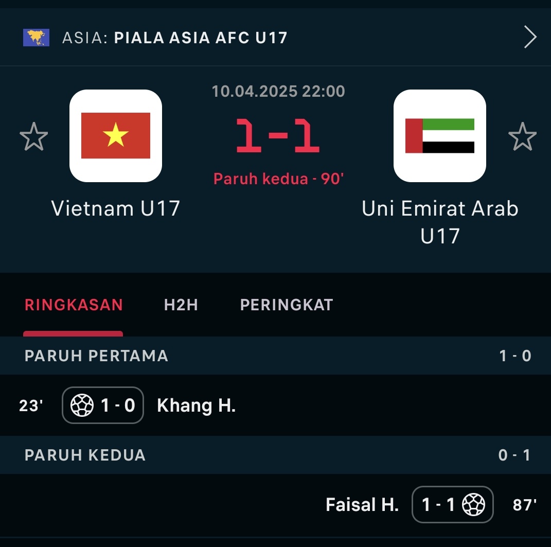 CobaDikenal's tweet photo. Lanjutan Piala Asia U-17!!
Kejutan terjadi di grup B..
Gila Vietnam draw lawan UEA
Japan kalah dari Australia..
Apa²an ini???😆😆
#PialaAsiaU17 #GrupB #Vietnam
#Japan #TimnasU17 https://t.co/blEYeJy0Jk