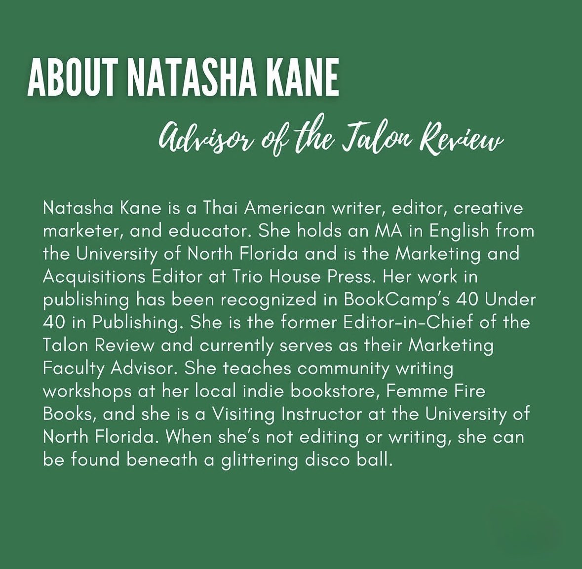 bartendereditor's tweet image. Thrilled to be a part of Douglas Anderson’s Guest Artist Day tomorrow ✨ I’ll be chatting with their students about publishing and community 🌷